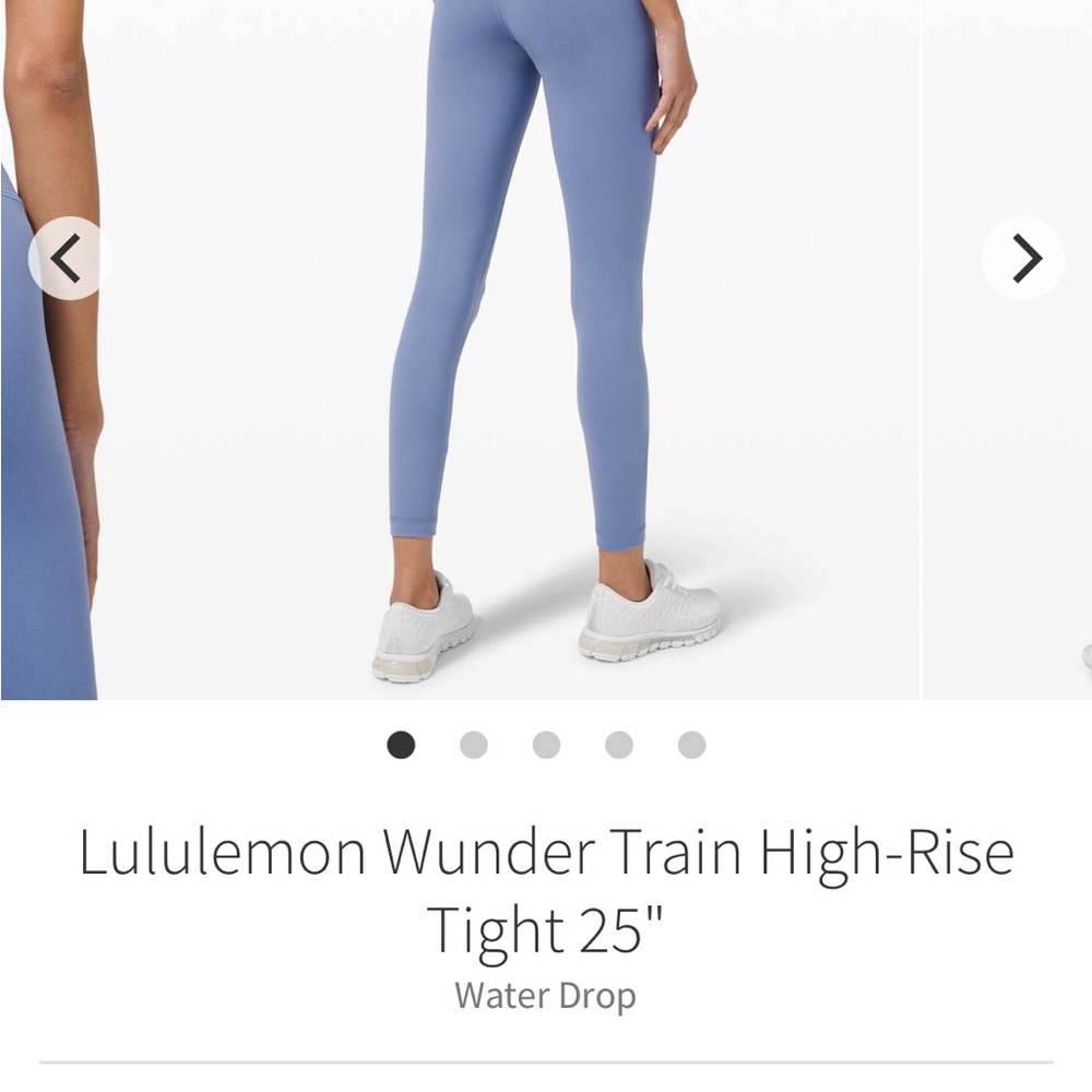 Discontinued water drop color lulu wunder under leggings 25”, size 2